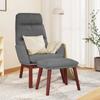 Day and Night - Day and Night Relaxation Armchair with Light Gray Fabric Stool