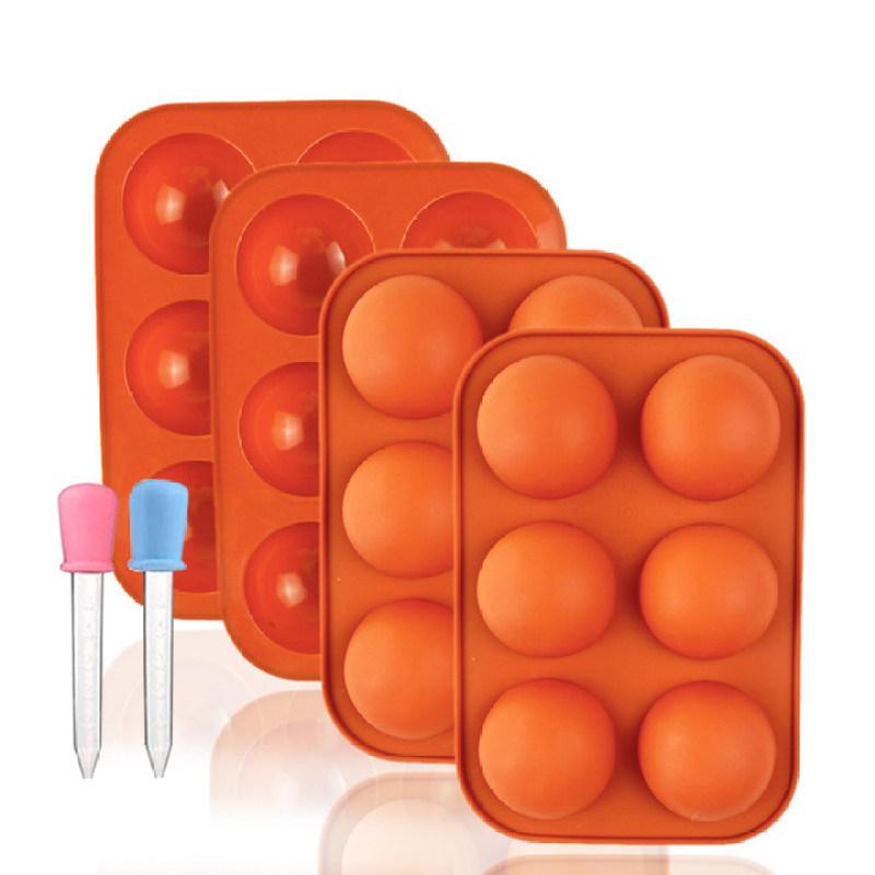 

4pcs Silicone Semicircle Cake Mold Set Non-stick Flexible Multi-functional Die For Chocolate combination