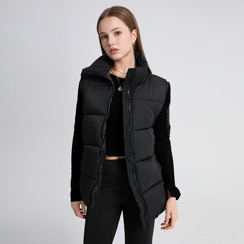 Herbst und Winter mittelang Daunen Baumwolle Weste Weste neu warm locker Stehkragen ärmellos vielseitige Jacke Tide