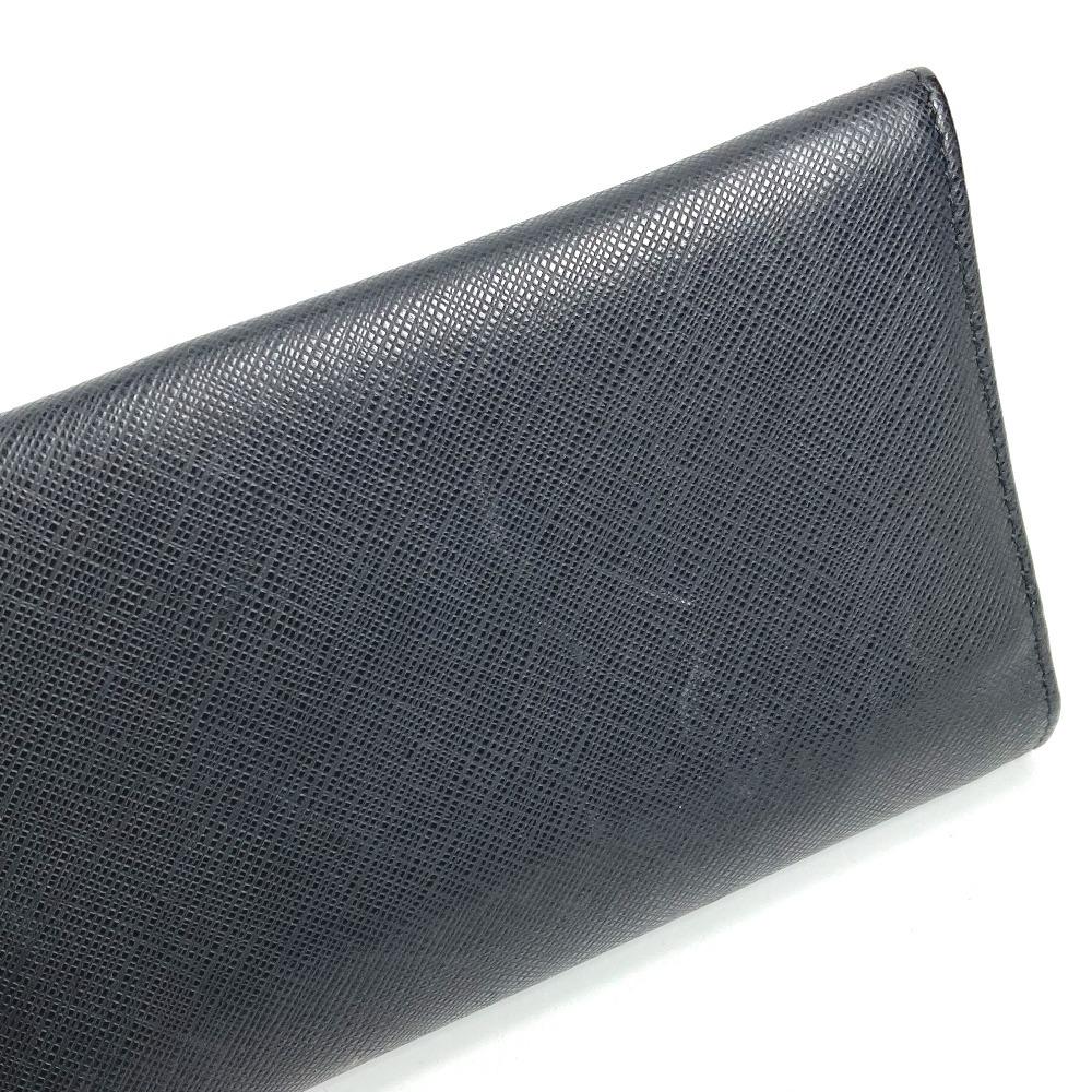 Salvatore Ferragamo Gancini logo Long wallet Long Wallet Leather Black/Silver