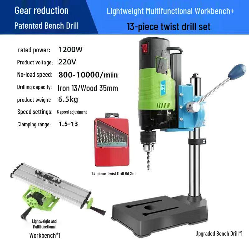 220V Precision Industrial Bench Drill: Mini Multifunctional High-Precision Electric Drill Press for Household Use