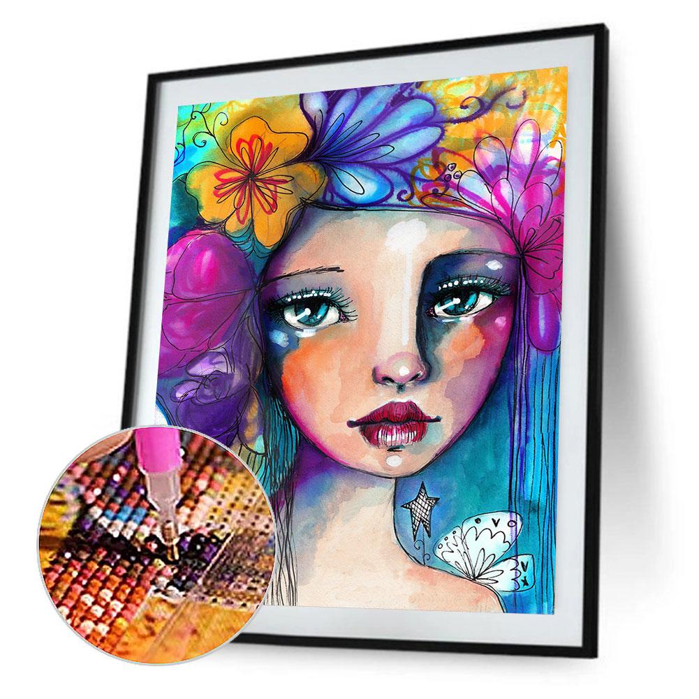 GDYEEH Kit 5D Diamanti Dipinti Per Adulti E Principianti - Farfalla Diamantata Full Drill Su Tela 30x30 Cm Con Accessori Completi - Decorazione Casa Fai Da Te