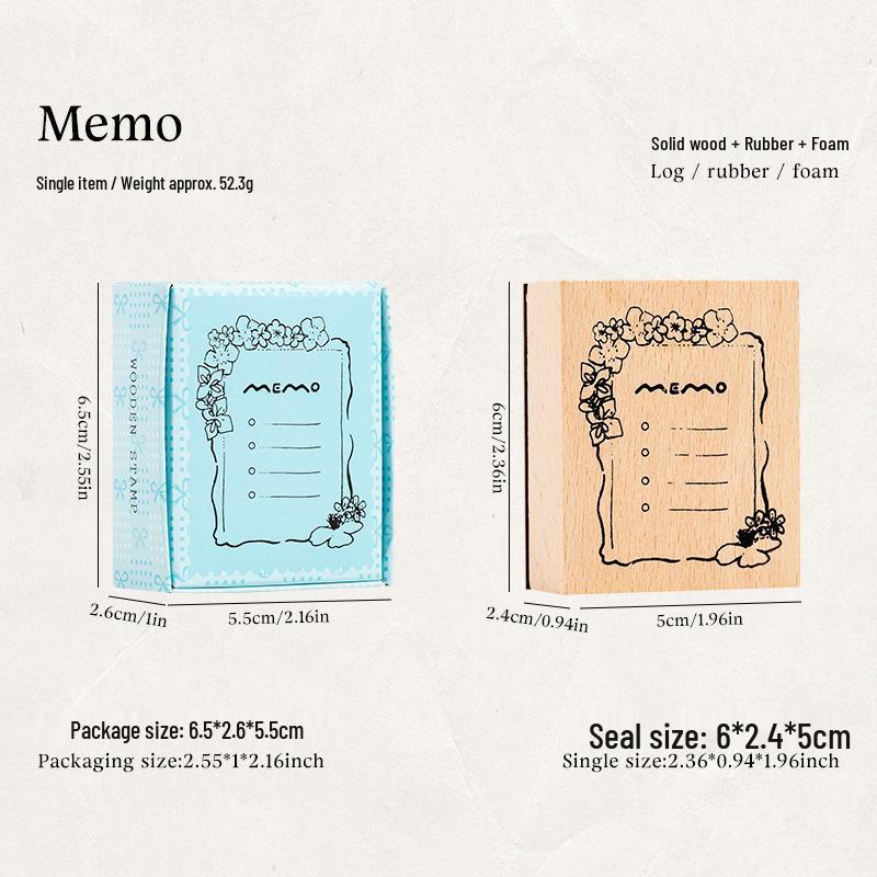 Beech Wood Schedule Planner Stamp - Weekly, Monthly, Daily and Memo Planning