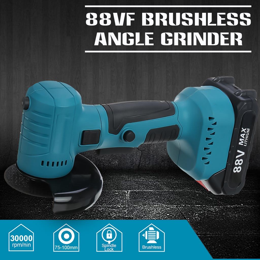 88VF Brushless Angle Grinder Cutting Electric Power Tools Mini Cordless Polishing Grinding Machine For 18V Battery