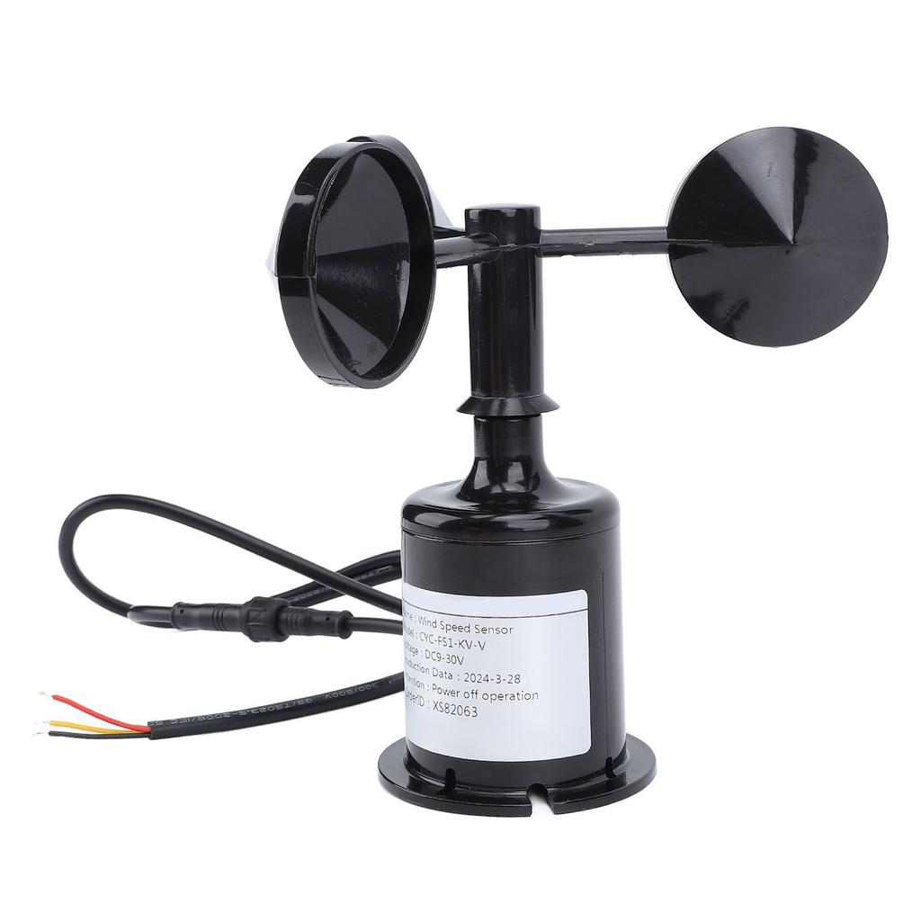 3 Cups Wind Speed Sensor Ultrasonic Sensor Weather Resistant High Accuracy Strong Pressure