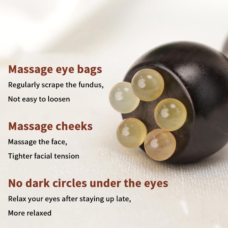 Rosewood Gua Sha Face Skin Care Massage Sticks Eye Relaxation Spot Treatment & Anti-Aging Massager Rotate Decompression Toys