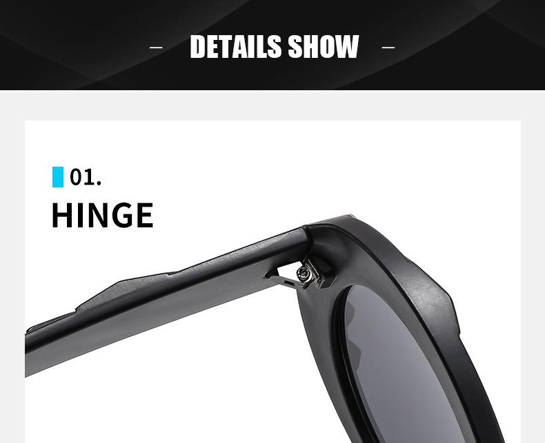 Circular Large Frame Sunglasses New Splicing Sunglasses Fashionable and High-end Women's Sunglasses