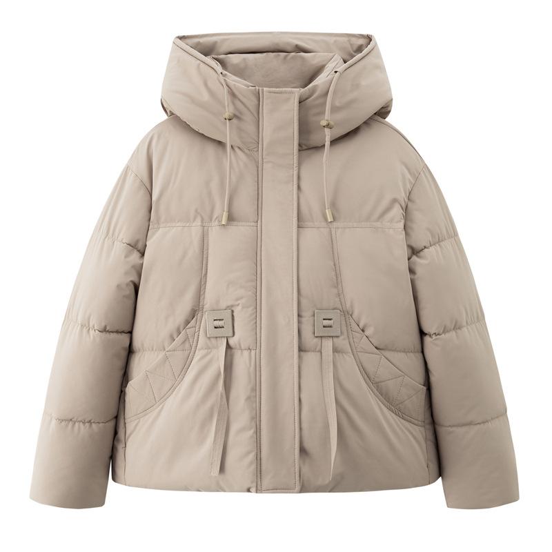 Thickened warm hooded down cotton clothes women's winter new large size fat mm short bread clothes cotton coat