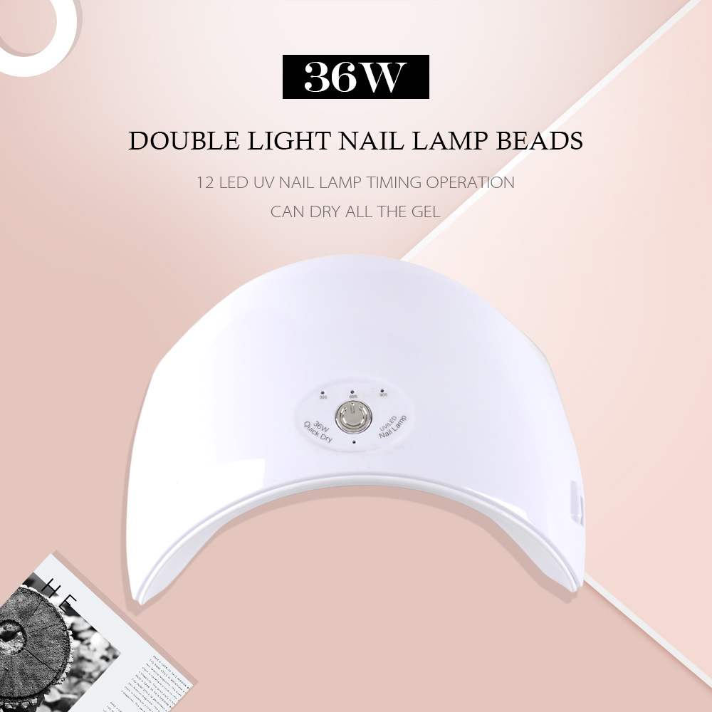 VANREESA 9SD 36W UV-LED-Lampe 12 Lampen Nagel-Gel-Nagellack-Aushärtung Smart Phototherapie Nagelkleber-Trockner-Maschine