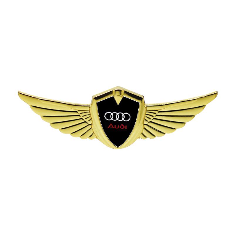 1Pcs Car Badge Metal Wings Body Decoration Sticker Accessories For Audi Q5 Q7 S8 RS5 RS3 RS6 A6 A7 A8 A3 A4 A5 S3 S4 S5 S6 S7 TT