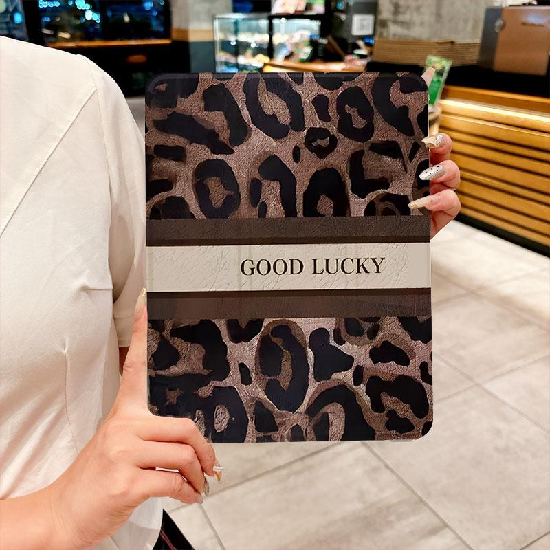 Lucky Leopard Print TABLET CASE FOR iPad Pro 10/11-Inch 2020/6th/7th /8th /Air 3rd/Air 4th/9th gen/Air 5th Gen 2022/Air 11