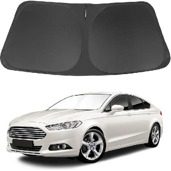 TINGLU Sun Shade For Tesla Model X Tesla X 2016-2024 2025 Accessories Windshield Sun Shade Window Shade UV Rays Protection Sun Visor Cover With