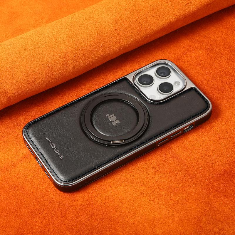 Lämpligt för Apple 14ProMax Telefonfodral Ställ, Magnetisk Fästning 15iphone Fullt Skydd Roterande 13/12 Stötsäkert Fodral