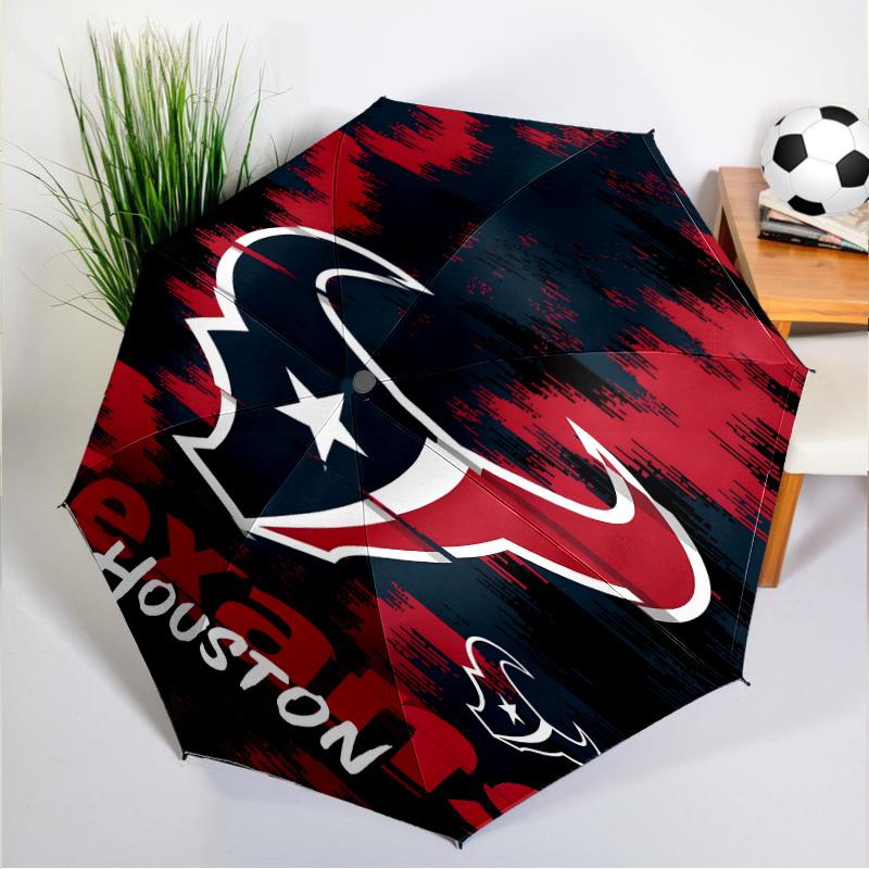 basketball Texans Logo Umbrella 8-Frame for Travel, Camping, Casual Lightweight Portable Umbrella, Essential for Every Family Holidays Gift