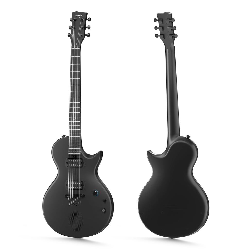 ENYA Nova GO Sonic Smart Electric Guitar Beginner Set Made of Carbon Fiber 10W Speaker Easy Operation with App Black Built-in & Multi-Effector