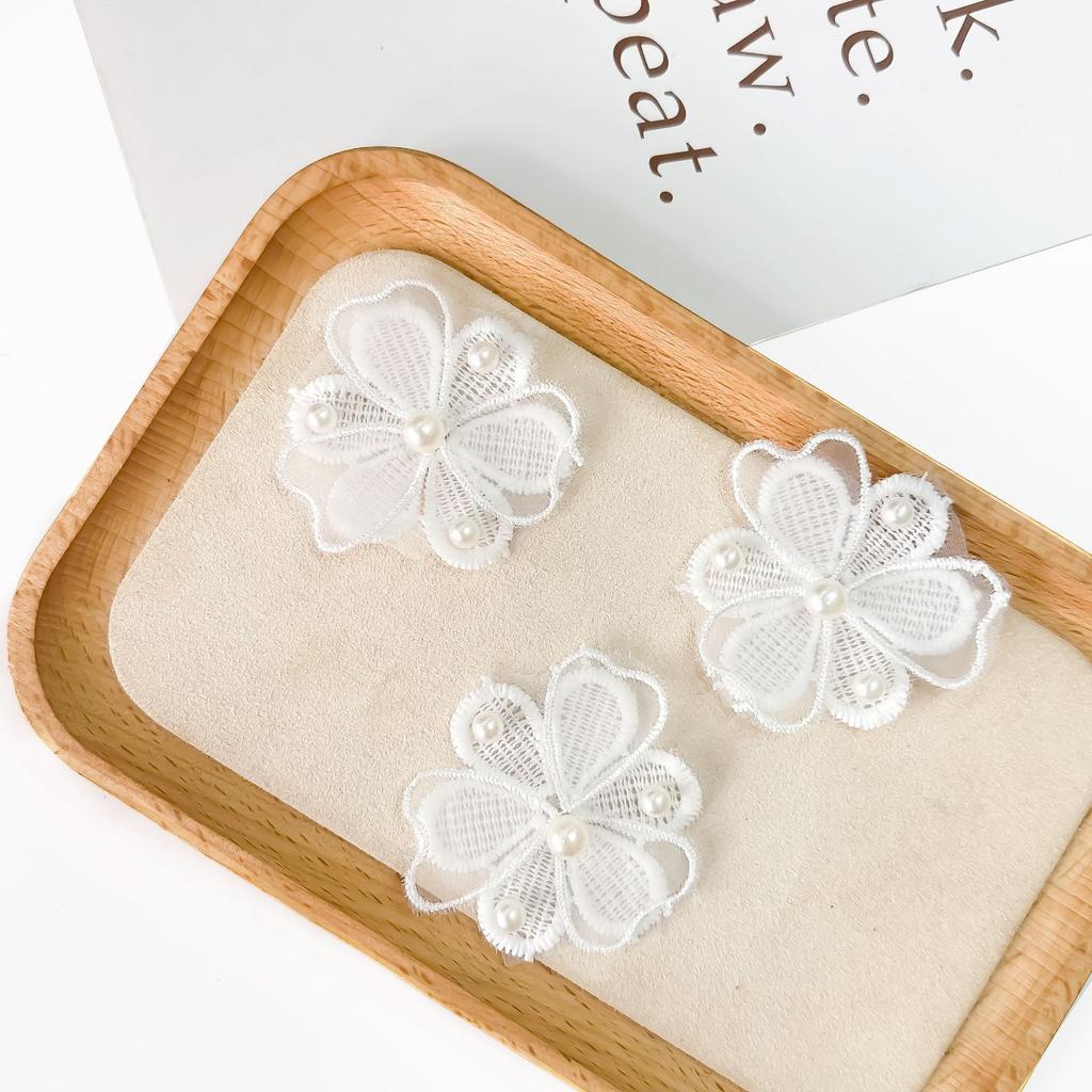 Double-Layer Lace Three-Dimensional Beads Flower Clothing Jewelry Home Diy Handmade Accessories Decal Barcode Decoration