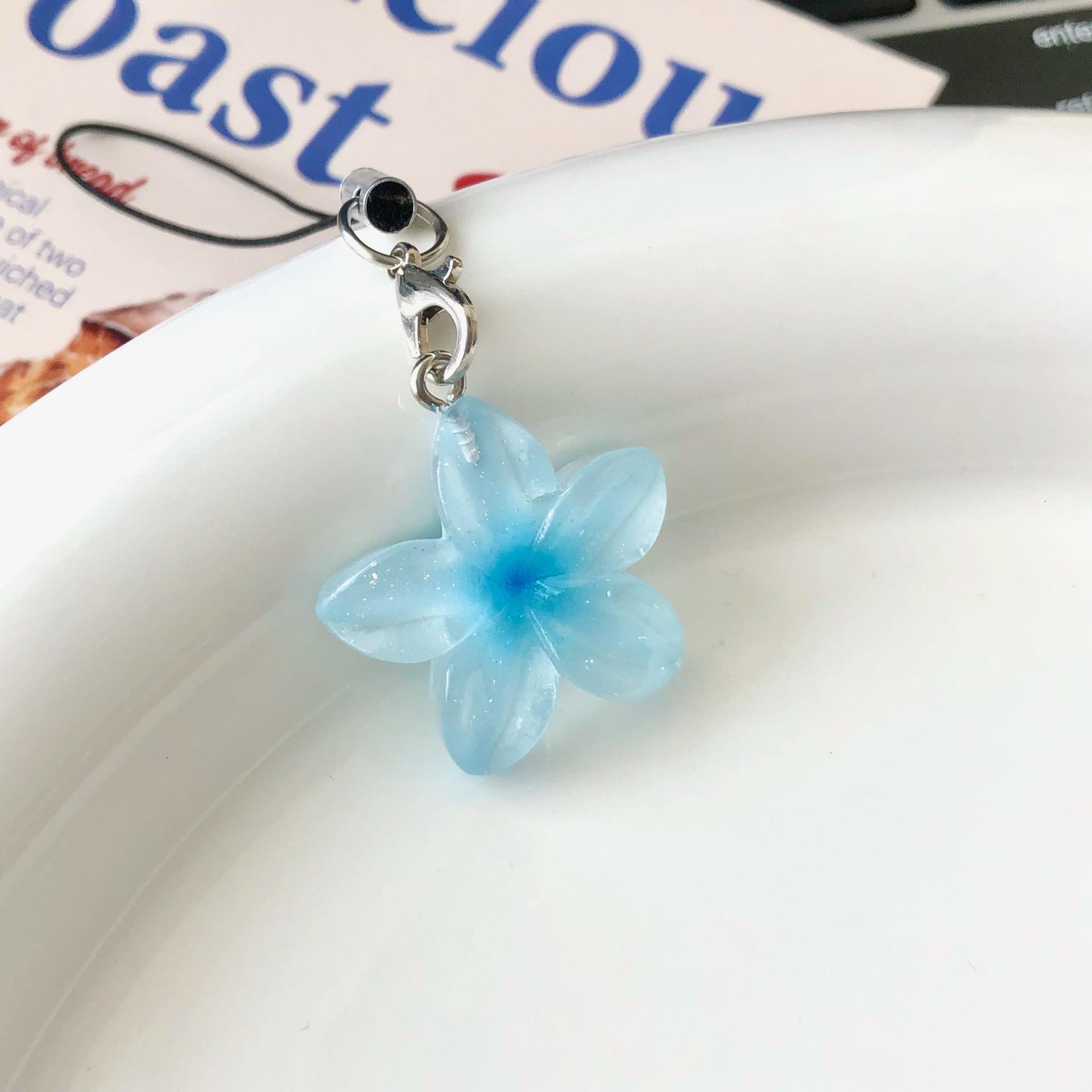 

1/5PCS Versatile Color Transparent Small Flower Girl Ins Style Cute Key Pendant Bag Hanging Accessories Headphone Bag Decoration