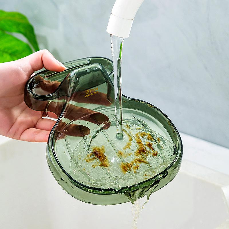 Suporte de Armazenamento de Plástico para Cozinha com Bandeja Coletora para Tampas de Panela e Tábuas de Corte, Instalação Sem Furos.