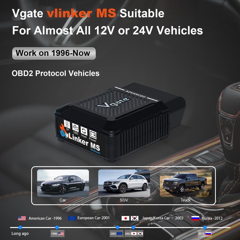 

Vgate vLinker MS Upgrade ELM327 Bluetooth Support iOS/PC/Android Car Scanner OBD Auto Diagnostic Tool OBD 2 Scan PK ELM 327 V1 5