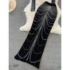 Diamond Stand-Collar Gauze Fishtail Skirt Fashion Suit