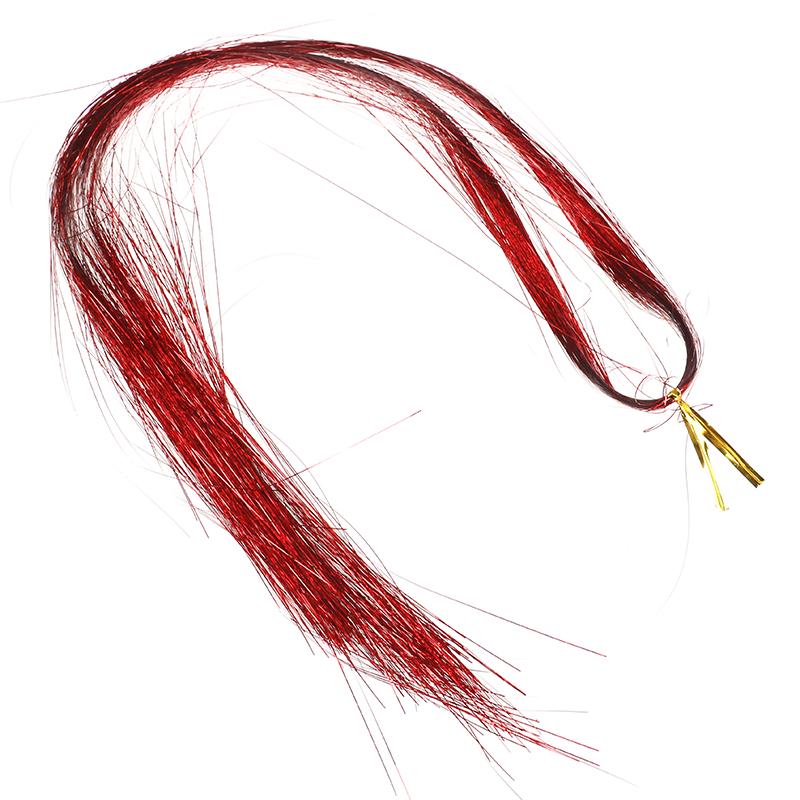 120pcs/lot Bling Hair Secoration Fashion Hair Tinsel Sparkle Glitter Extensions Highlights False Hair Strands Party Accessories