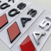 3D Square Car Rear Trunk Emblem Badge Sticker Styling Decoration Accessories