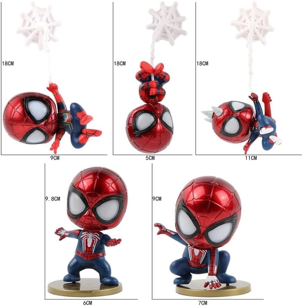 Spiderman Bobblehead Action Figure Set of Car Dashboard Interior Decoration 5, Decoration, [Product]