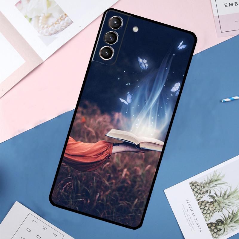 Book Lover Case For Samsung Galaxy S25 Ultra S21 S22 S23 S24 Ultra S9 S10 Plus S20 FE S25 FE Back Cover