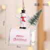 Santa's small mailbox pendant, Christmas wrought iron painted Christmas tree decoration pendant, holiday decorations