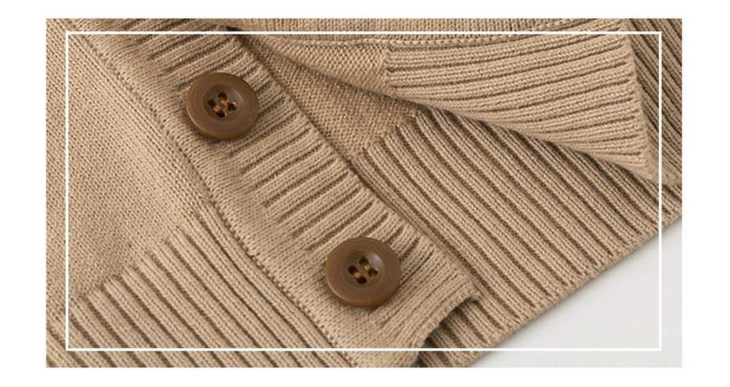 Spring & Autumn Kids' V-neck Knit Cardigan - Boys & Girls School Style Cotton Outerwear