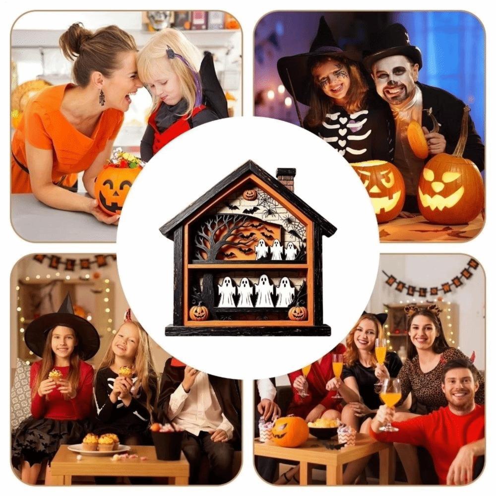 Layered Structure Halloween Haunted House Decoration Tabletop Halloween Decor