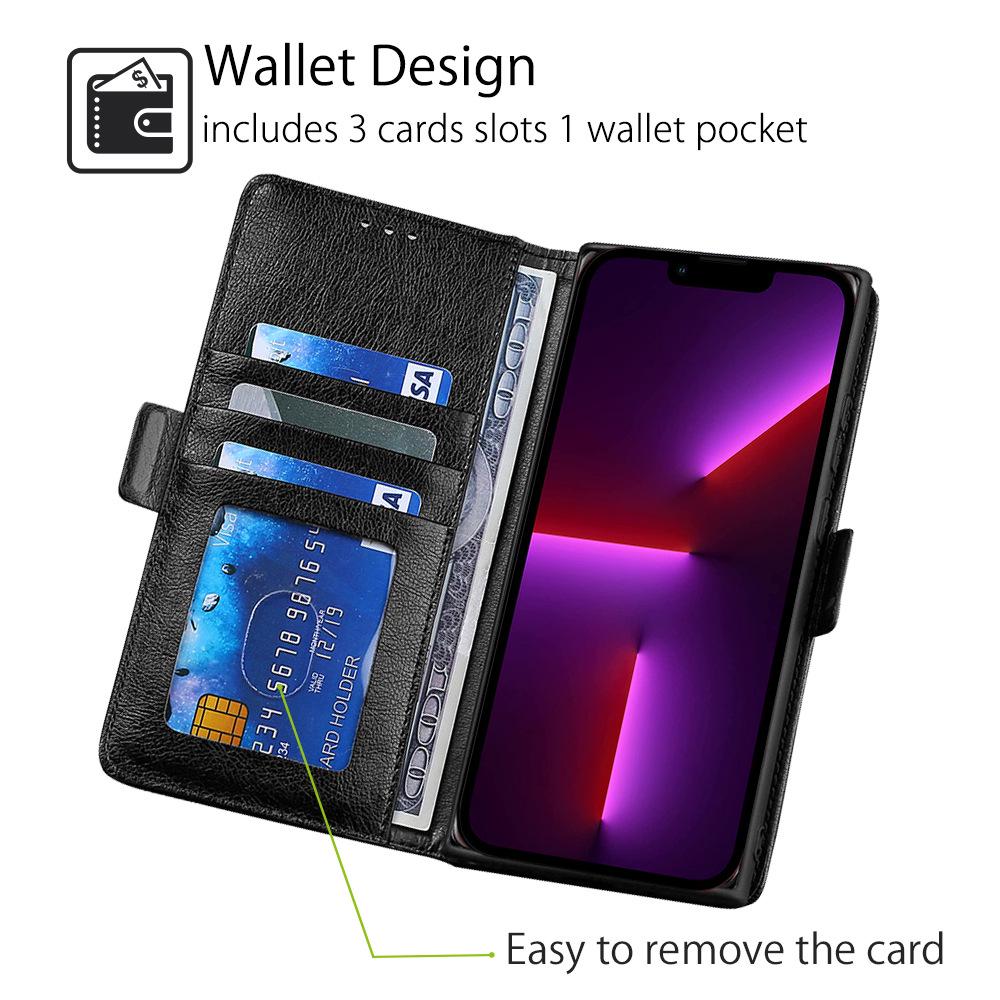 ZTE Blade A72 Magnetic Flip Phone Case - Drop-proof Stand Leather Cover for 4G/5G.
