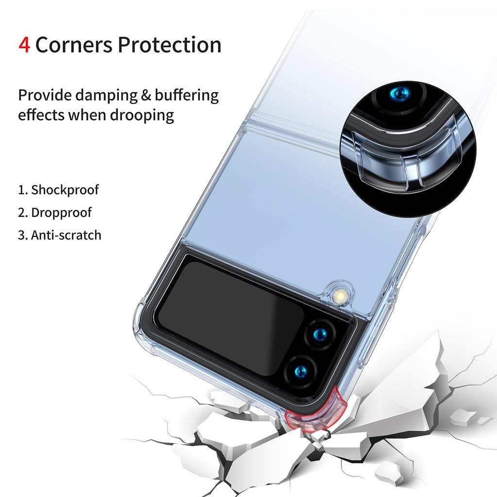 For Flip4 Case Clear, HD Crystal Slim Non- Shockproof Protective Phone Cases For C 5G