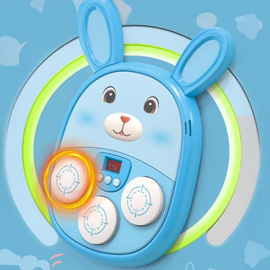 Music Boxing Machine for Kids Teens Adults Cartoon Wall-Mounted Trainer Equipment with LED Electronic Focus Training Target 3 Game Modes Boxing Music