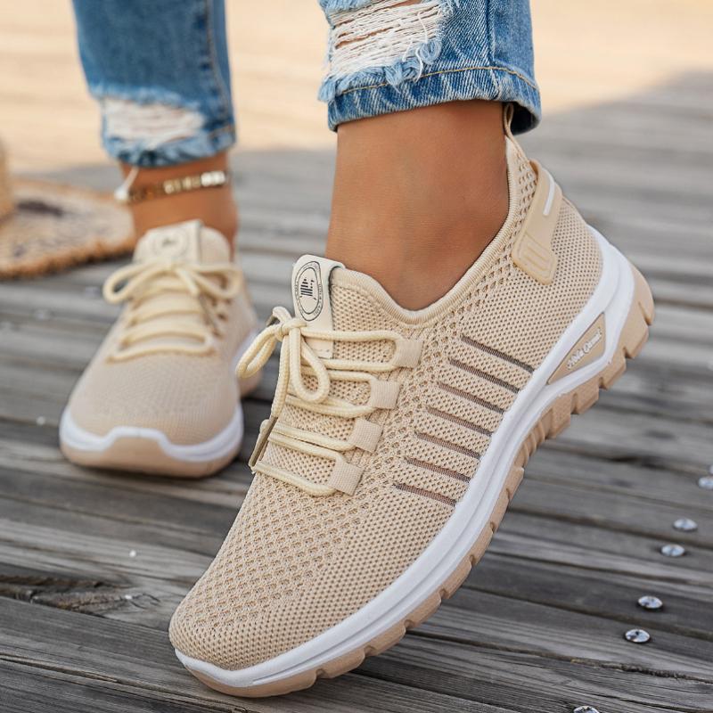 Women's Comfortable Non-Slip Solid Color Breathable Lightweight Casual Shoes Outdoor Shoes