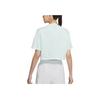 Nike Sportswear Logo Embroidered Loose Short Sleeve Knit T-Shirt Women Tops Green CJ3759-394