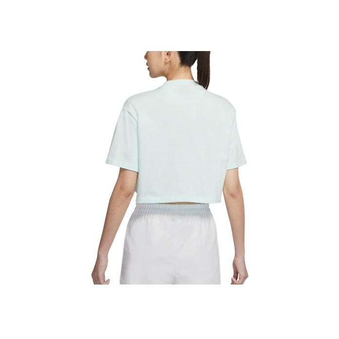 Nike Sportswear Logo Embroidered Loose Short Sleeve Knit T-Shirt Women Tops Green CJ3759-394