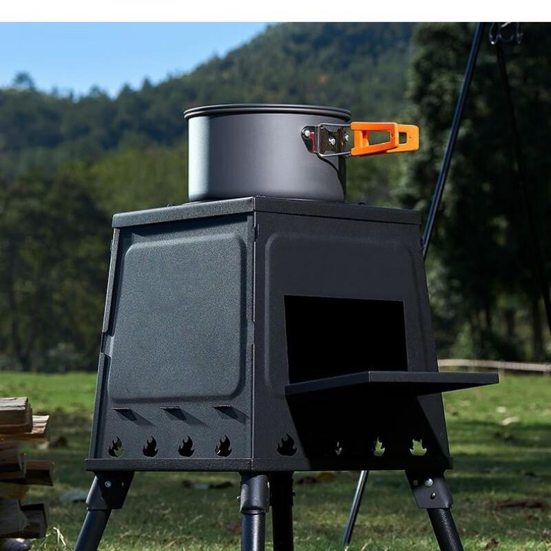 OEING Portable Foldable Smokeless Wood Burning Camp Stove