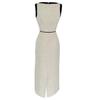 2025 Autumn Women's Colorblock Sleeveless Crew Neck Tie-Up Slit Dress