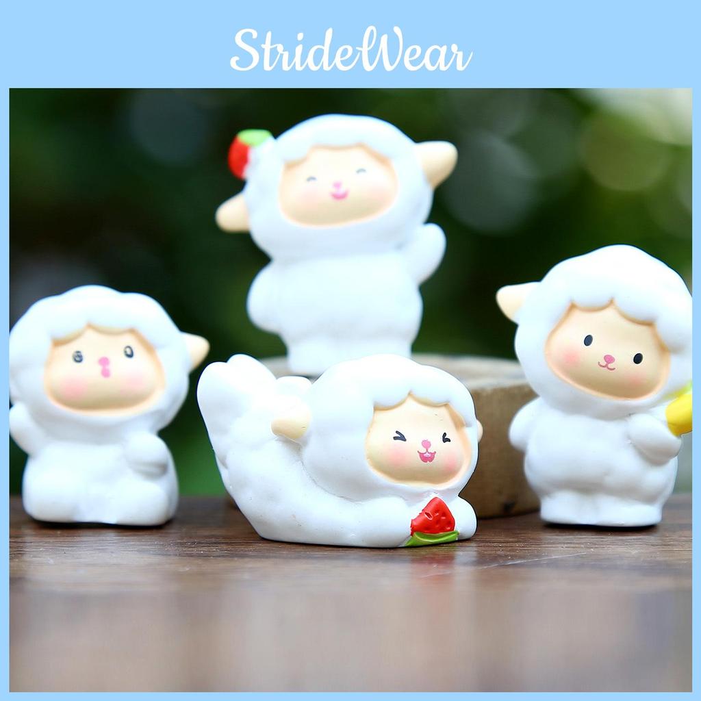 6pcs Cute Cartoon Sheep Handheld Fruit Model Ornament Set For Playroom Decor And Giftgiving