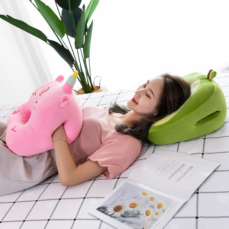 Multifunctional Nap Pillow Plush Toy Student Lying Pillow Can Be Inserted Into the Throw Pillow Office Pillow Hand Warm Two-in-one