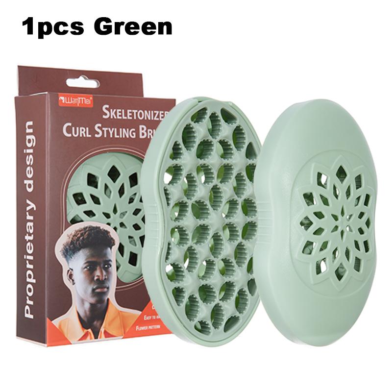 

1pcs Professional Curly African Hair Twist Brush Magic Coil Wave Wave Reusable Dreadlock Afro Hairbrush Curler Hair Styling Tool зелений