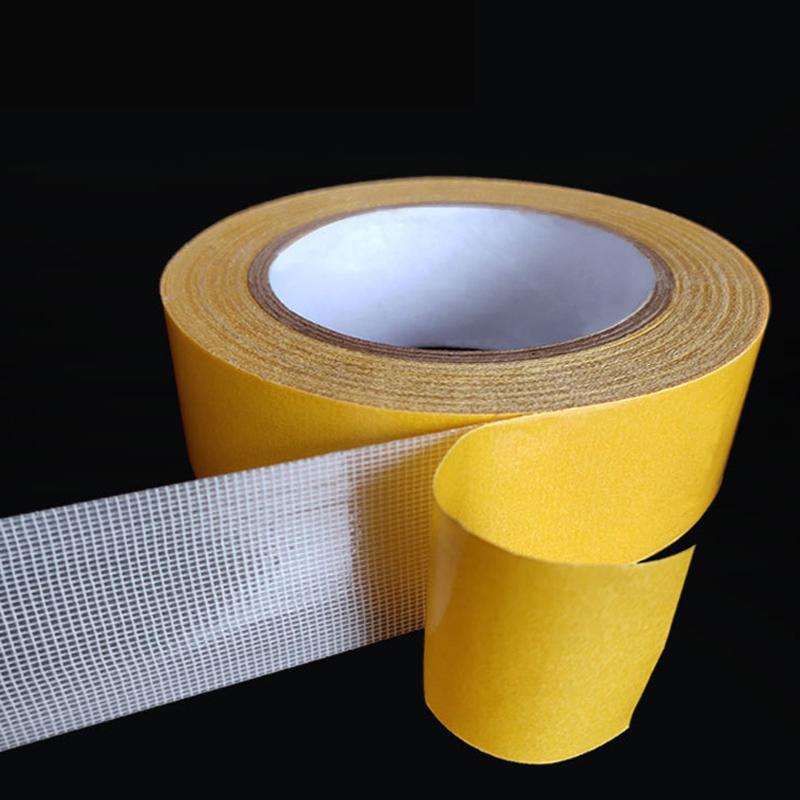 5M Double Sided Cloth Base Tape Translucent Waterproof Super Traceless Cloth Base Tapes High Viscosity Carpet Adhesive