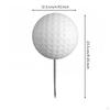 Golf Tee Marker Stainless Steel Dimpled Ball for Golfers Red