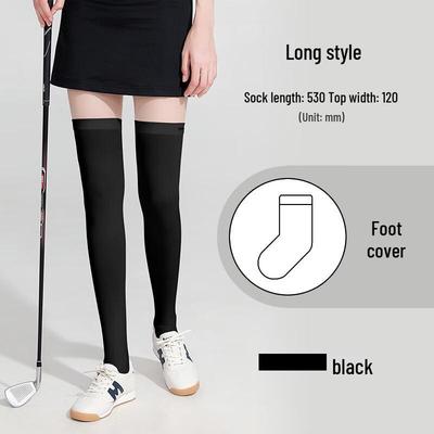 Junbie Women's Ice Silk Sun Protection Golf Thigh-High Socks