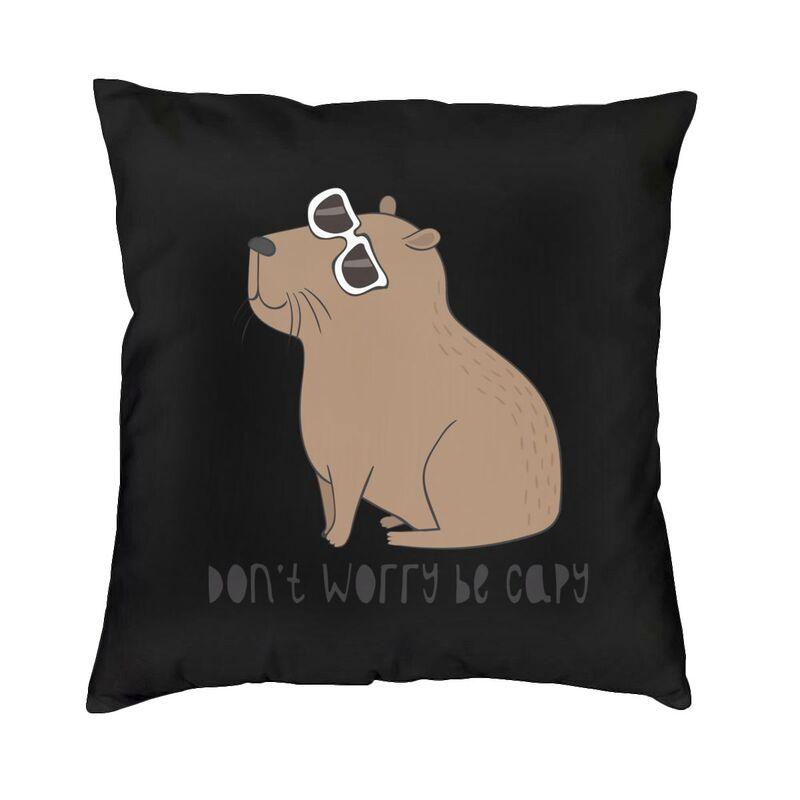 

Kawaii Capybara Pattern Throw Pillow Case Decorative Animal Lover Nordic Cushion Cover Car Pillowcase 30x30cm