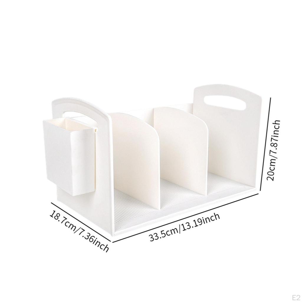 Desktop Bookend Desk Book Support Multifunction Partition Shelves Holder for Notebooks