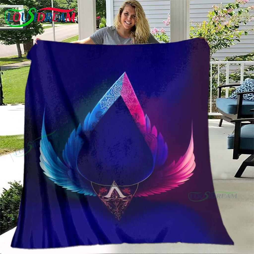 Giochi di Moda 3D Coperta A-Assassin's Creed, Coperta Plaid in Flanella per Letto Divano Picnic Ufficio Escursionismo Tempo Libero Riposo Regalo di Compleanno