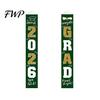 Durable Polyester Graduation Banner 1 Pair 2026 Decoration Class of Congrats Grad Door Sign Porch for Indoor Outdoor Front Hanging Party Supplies