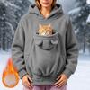 Women's Pet Pocket Hoodie, Long Sleeve Pullover Sweatshirt for Dog and Lovers